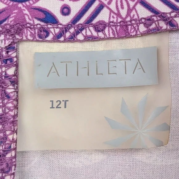 Athleta Pack Everywhere Halter Dress Athleisure Mixed Print Purple size 12 Tall - Picture 14 of 16